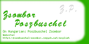 zsombor poszbuschel business card